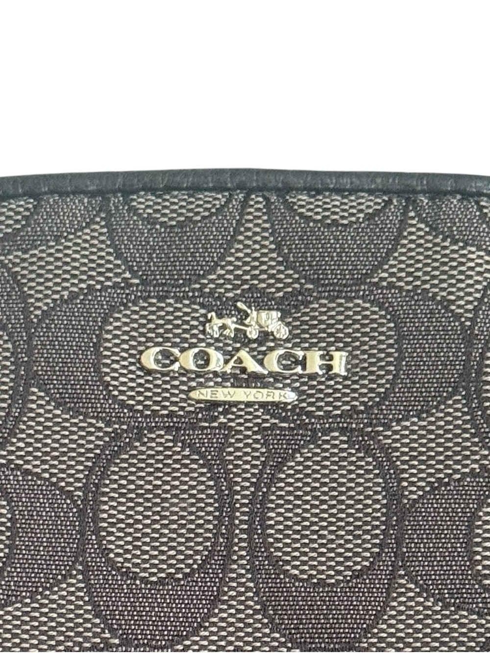 Authenticated Coach Signature Gray Black Signature Tote Crossbody! COA! - Picture 8 of 15